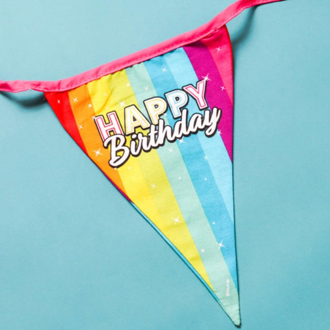 Happy Birthday Slingers Regenboog Confetti Katoen 6m van Folat koop je bij Partywinkel