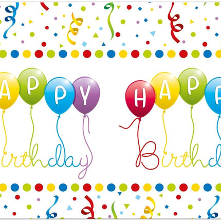 Happy Birthday Tafelkleed Plastic 1,8m van Procos koop je bij Partywinkel