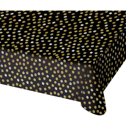 Happy Birthday Tafelkleed Zwart 1,8m van Folat koop je bij Partywinkel
