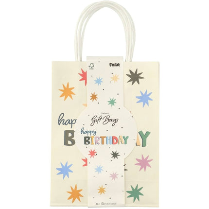 Happy Birthday Uitdeeltasjes 6st van Folat koop je bij Partywinkel