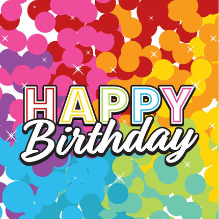 Happy Birthday Uitdeelzakjes Regenboog Confetti 8st van Folat koop je bij Partywinkel