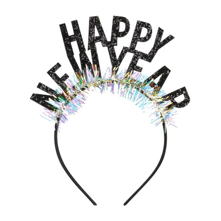 Happy New Year Haarband 15,5cm van Partydeco koop je bij Partywinkel