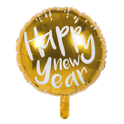 Happy New Year Helium Ballon Leeg 45cm van Boland koop je bij Partywinkel