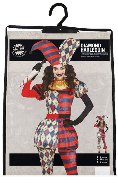 Harlekijn Halloween Kostuum Dames horror van Fiestas Guirca koop je bij Partywinkel