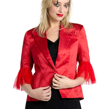 Harley Quinn Blazer Dames Rood van OppoSuits koop je bij Partywinkel