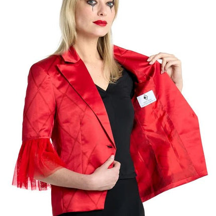 Harley Quinn Blazer Dames Rood van OppoSuits koop je bij Partywinkel