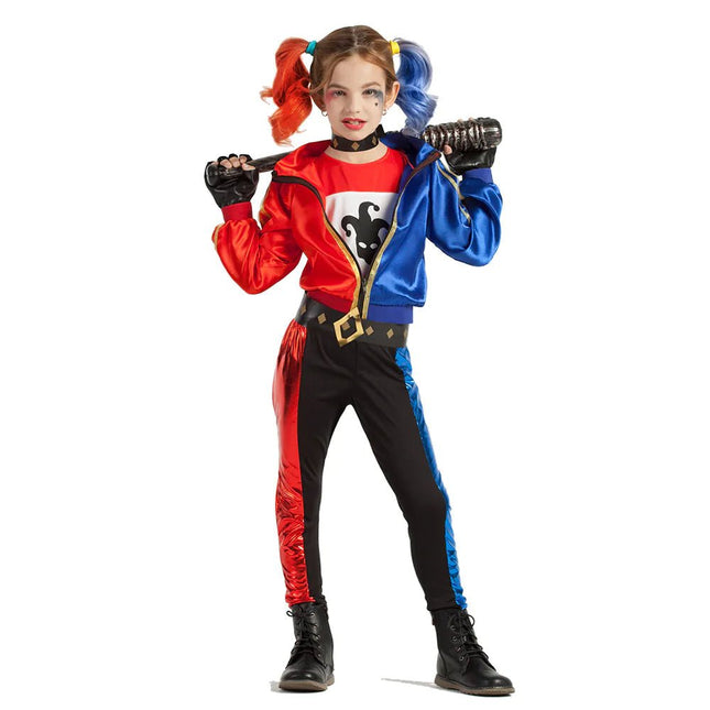 Harley Quinn Kostuum Meisje 5 delig van Boland koop je bij Partywinkel