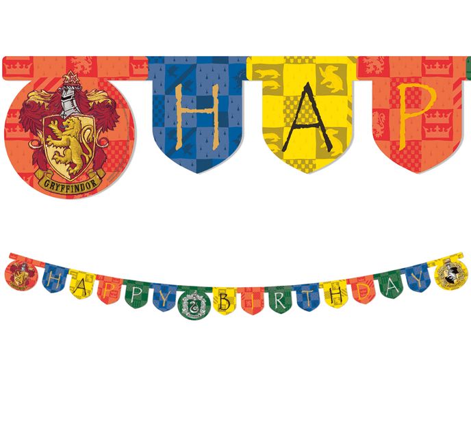 Harry Potter Happy Birthday Banner 2m van Procos koop je bij Partywinkel