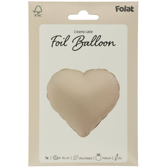 Hart Helium Ballon Nude Leeg 45cm - Partywinkel - 8714572106085