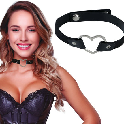 Hart Ketting Zwart Zilver van Fiestas Guirca koop je bij Partywinkel