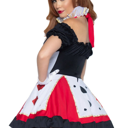Hartenvrouw Jurk Zwart Rood Dames Leg Avenue - Partywinkel - 714718393360
