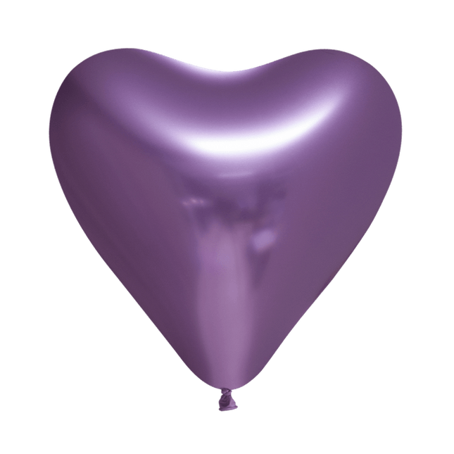 Hartjes Ballonnen Paars 30cm 6st van WeFiesta koop je bij Partywinkel