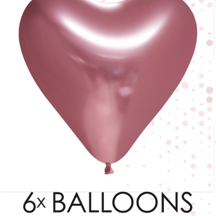 Hartjes Ballonnen Roze 30cm 6st van WeFiesta koop je bij Partywinkel