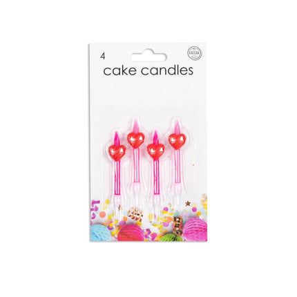 Hartjes Kaarsjes 5,9cm 4st van WeFiesta koop je bij Partywinkel