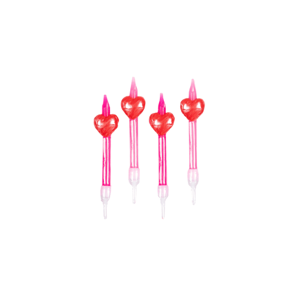 Hartjes Kaarsjes 5,9cm 4st van WeFiesta koop je bij Partywinkel