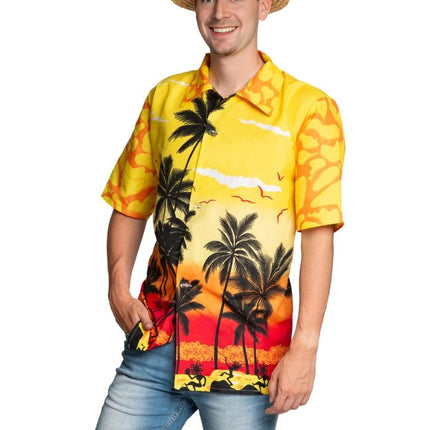 Hawai Shirt Paradise Geel van Partychimp koop je bij Partywinkel