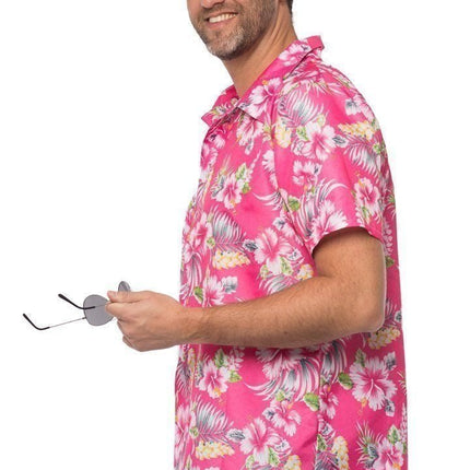 Hawai Shirt Roze van Partychimp koop je bij Partywinkel