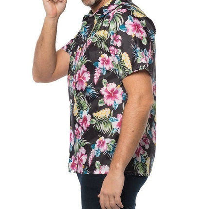 Hawai Shirt Zwart van Partychimp koop je bij Partywinkel