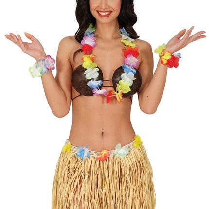 Hawaii Accessoireset Regenboog 4 delig - Partywinkel - 8434077270615
