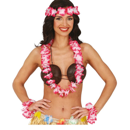 Hawaii Accessoireset Rood 4 delig - Partywinkel - 8434077270622