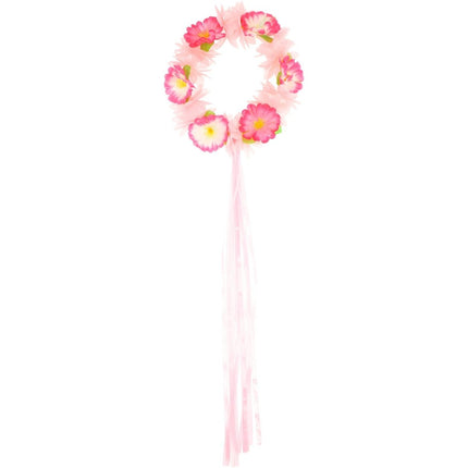 Hawaii Haarband Roze Luxe van Folat koop je bij Partywinkel