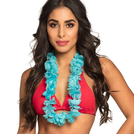 Hawaii Krans Turquoise - Partywinkel - 8712026523495