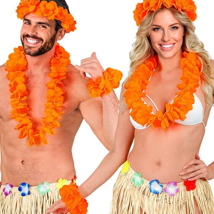 Hawaii Set Oranje van Widmann koop je bij Partywinkel