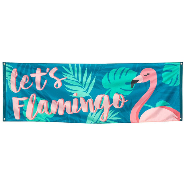 Hawaii Vlag Flamingo 2,2m van Boland koop je bij Partywinkel