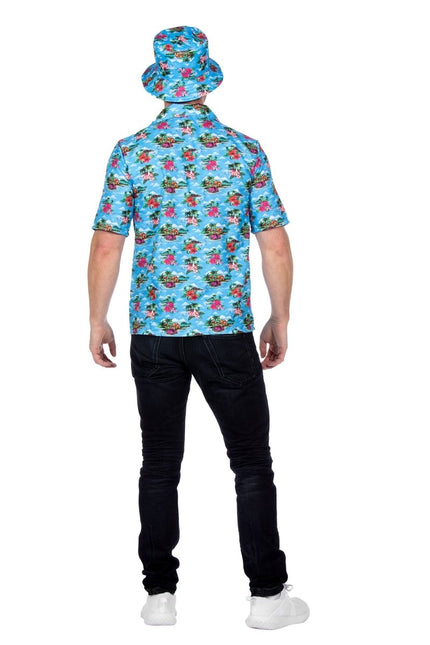 Hawaiishirt lichtblauw (V) - Partywinkel - 8720059071487