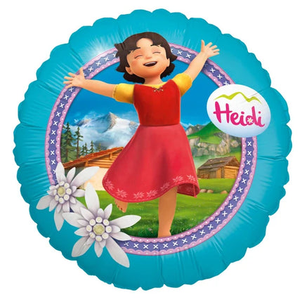 Heidi – balon helowy, niebieski, pusty, 45 cm