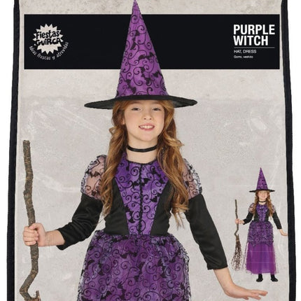 Heks Kostuum Kind paars van Fiestas Guirca koop je bij Partywinkel