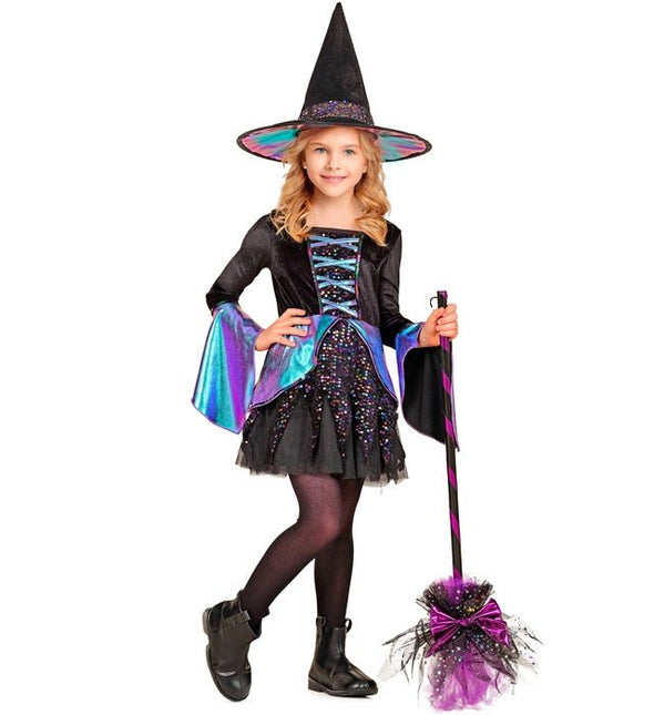 Heks kostuum Kind Zwart Meerkleurig van Widmann koop je bij Partywinkel