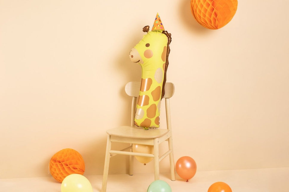 Helium Ballon 1 Jaar Giraffe Leeg 82cm van Partydeco koop je bij Partywinkel
