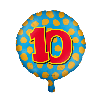 Helium Ballon 10 Jaar Gekleurd Leeg 46cm van Paper Dreams koop je bij Partywinkel