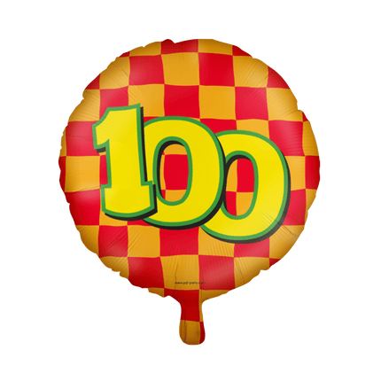Helium Ballon 100 Jaar Gekleurd Leeg 46cm van Paper Dreams koop je bij Partywinkel
