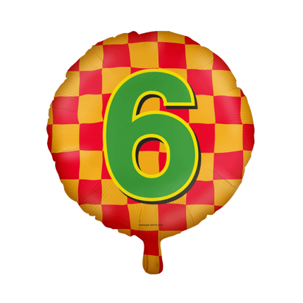 Helium Ballon 6 Jaar Gekleurd Leeg 46cm van Paper Dreams koop je bij Partywinkel