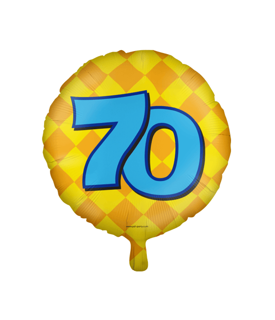 Helium Ballon 70 Jaar Gekleurd Leeg 46cm van Paper Dreams koop je bij Partywinkel