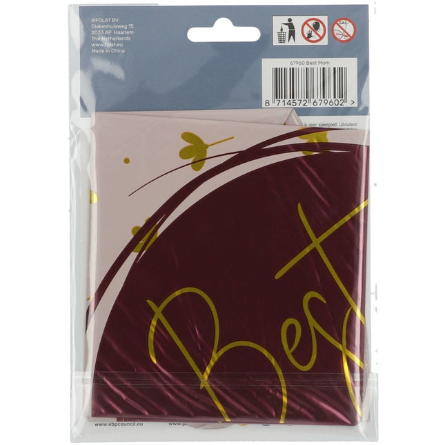 Helium Ballon Best Mum Roze Leeg 45cm van Folat koop je bij Partywinkel