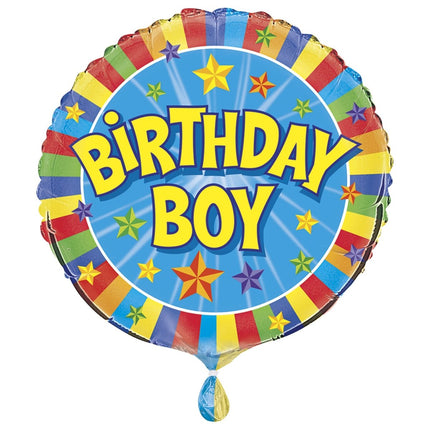 Helium Ballon Birthday Boy Leeg 45cm van Unique koop je bij Partywinkel
