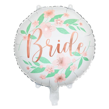Helium Ballon Bride Bloemen Leeg 45cm van Partydeco koop je bij Partywinkel
