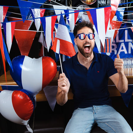 Helium Ballon Frankrijk Hart 45cm van Boland koop je bij Partywinkel