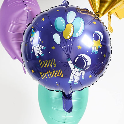 Helium Ballon Happy Birthday Ruimte Leeg 45cm van Folat koop je bij Partywinkel