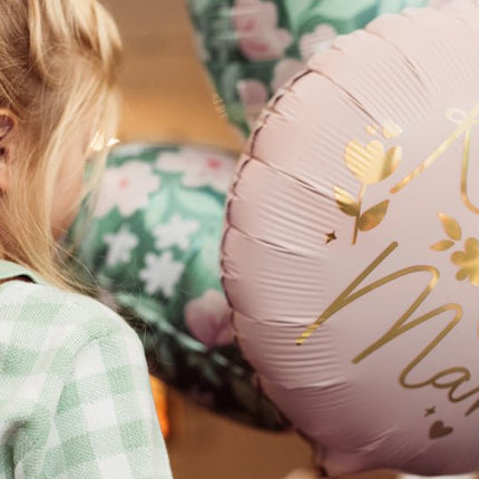 Helium Ballon Hart Bloemen Leeg 45cm van Partydeco koop je bij Partywinkel