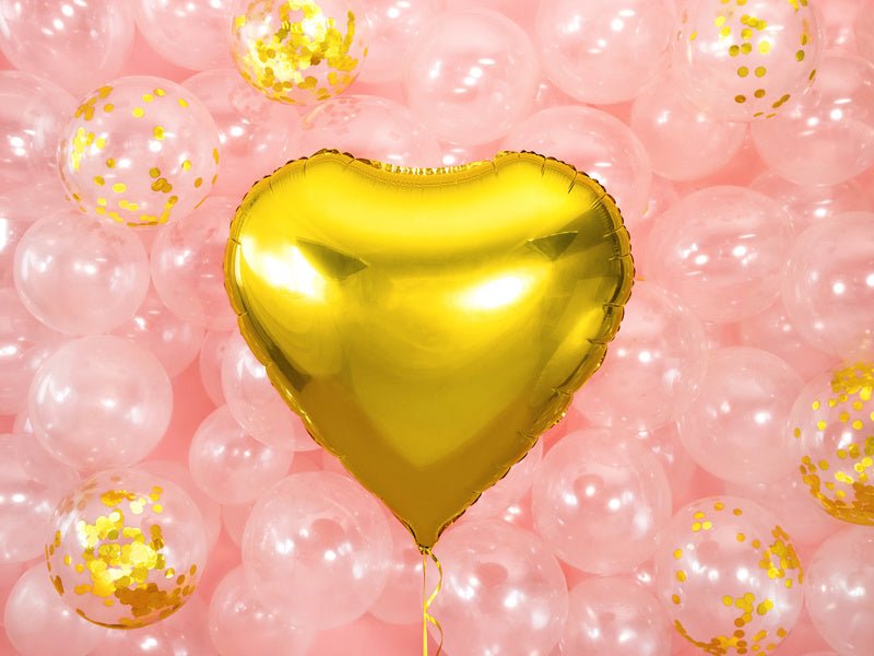 Helium Ballon Hart Goud Leeg 61cm van Partydeco koop je bij Partywinkel
