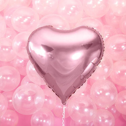 Helium Ballon Hart Lichtroze Leeg 61cm van Partydeco koop je bij Partywinkel