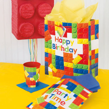 Helium Ballon Lego Happy Birthday 45cm leeg van Unique koop je bij Partywinkel