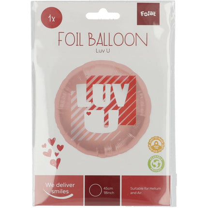 Helium Ballon Luv U Leeg 45cm van Folat koop je bij Partywinkel