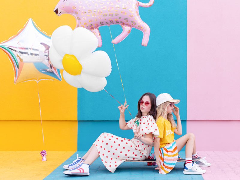 Helium Ballon Madeliefje Leeg 1,03m van Partydeco koop je bij Partywinkel