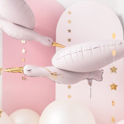 Helium Ballon Ooievaar Leeg 1m van Partydeco koop je bij Partywinkel