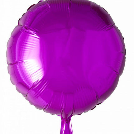 Helium Ballon Rond Fuchsia 46cm leeg van WeFiesta koop je bij Partywinkel